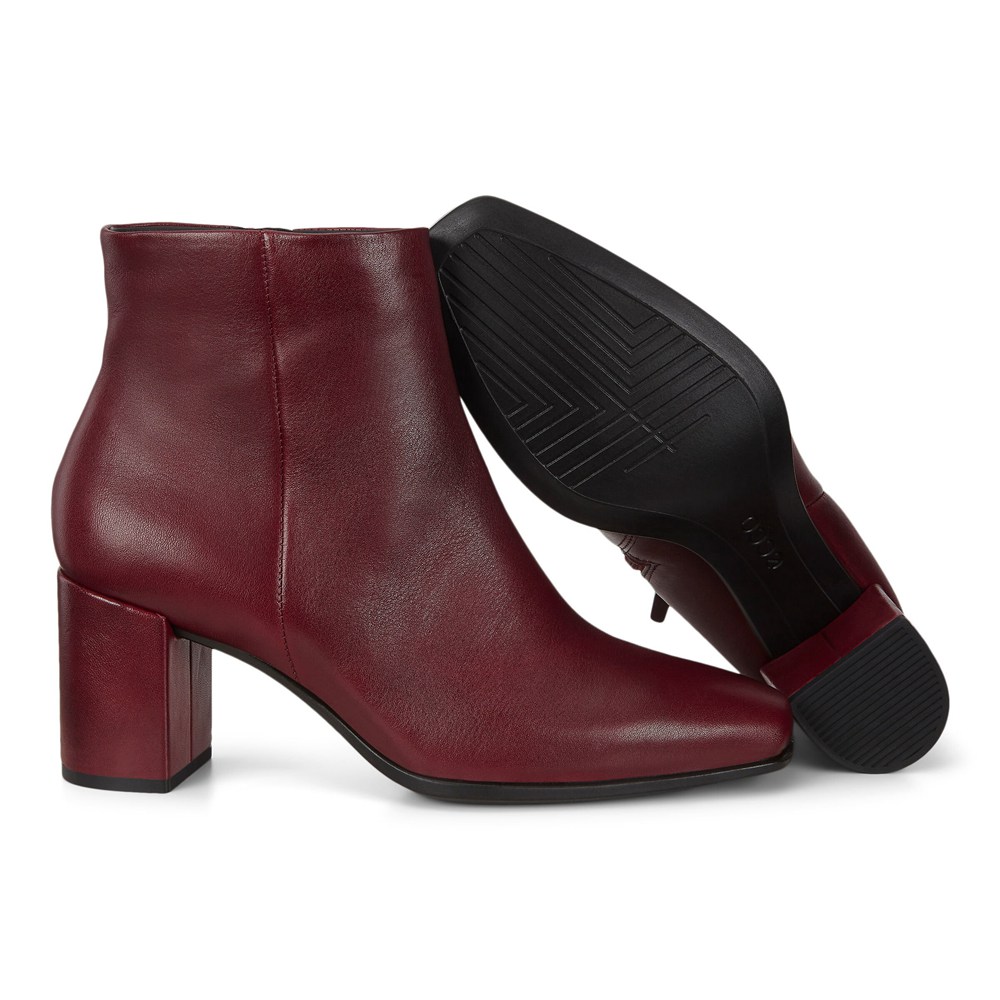 Botas Mujer - ECCO Shape 60 Squared Zippered - Vino - ZMD983716